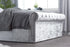 Sienna Fabric Side Ottoman Bed - Crush Velvet Steel